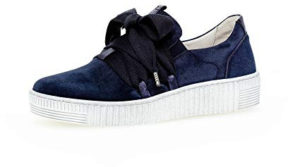 Gabor Damen Sneaker, Frauen Low-Top Sneaker,Best Fitting,Optifit- Wechselfußbett, Freizeitschuhe Turnschuhe Low-top,Marine/Night(Weiss,42 EU / 8 UK
