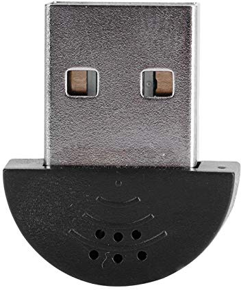 ciciglow -USB-Mikrofon, 360 ° Omnidirektionaler Mikrofonadapter Leistungsstarke Kompatibilität Plug & Play für PC-Chat, usw.(Black)