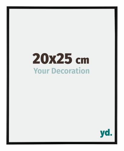 yd. Bilderrahmen 20x25 cm Schwarz Matt - Aluminium Rahmen Kent | Your Decoration, Acrylglas aus Kunststoff, Wandmontage, Geeignet für Fotos, Poster und Puzzles, Made in Holland