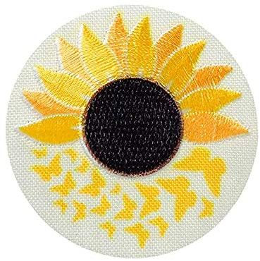Mono Quick RECYCL-PATCH, Bügelbild, Applikationen aus recycelten PET Flaschen - THINK GREEN (12019 - Sonnenblume)