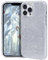 MATEPROX Glitter Case Compatible with iPhone 13 Pro Case Anti-Slip Sparkly Bling Protective Cover for Women, Slim Shockproof Crystal Hard Shell Cases for iPhone 13 Pro 6.1''-Silver