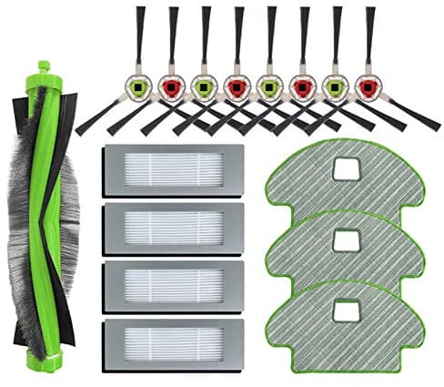 HUAYUWA Ensemble d'accessoires de Nettoyage de Rechange pour aspirateur Irobot Roomba Combo 113 R113840, pièces de Rechange pour Robot balayeur, 1 Brosse Rouleau+4 Filtre+8 Brosse latérales+3 Chiffon