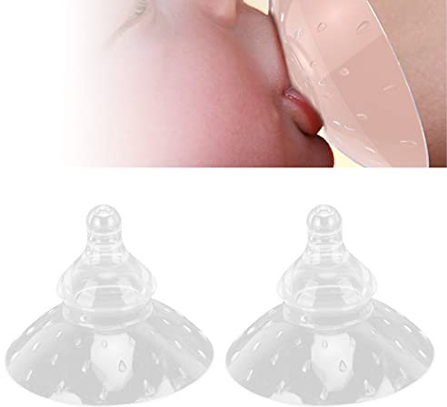 Nipple Shields, 2pcs ABS Silicone Contact Breast Shields Nipple Protector, Anti-bite Auxiliary Pacifier Cover, for Breastfeeding