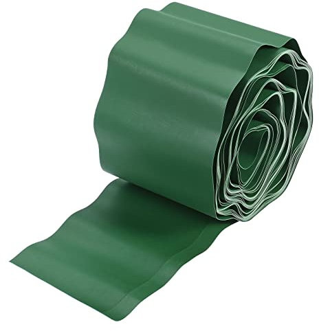 sourcing map Gartenzaun Grenze Plastik Dekozaun Gras Blumenkante für Patio 29.5x0.33Ft Grün