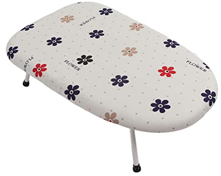 Tissting 23,6×14,6×6,7 Inches Mini ASSE Bordstrykbräda med Hopfällbara ben ASSE Bordsmonterad Liten för Sy, Hem, Sovsal (#2)
