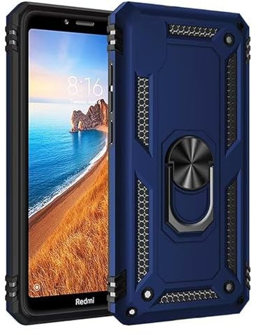TiHen Compatible con Custodia Samsung Galaxy A13 LTE 5G, Cover 360°Girevole Ring Armor Bumper TPU Case Magnetica Supporto Smartphone Silicone Custodie con Pellicola Protettiva-Blu