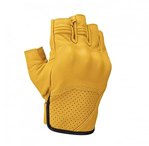 GEDASHU Motorradhandschuhe Motorradhandschuhe Atmungsaktives Schaffell Leder Motorrad Reiten Vollfinger Motocross Handschuhe Moto