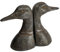 Creative Co-Op Decorative Distressed Cast Metal Duck Head Bookends, Black, Set of 2