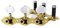 Guyker Stimmwirbel für Konzertgitarre, 1:18 Verhältnis, offener Rahmen, Stimmschlüssel, Stahlsaiten, Mechaniken, 2 Planken (3 + 3) (Gold, ovale weiße Jade-Taste)