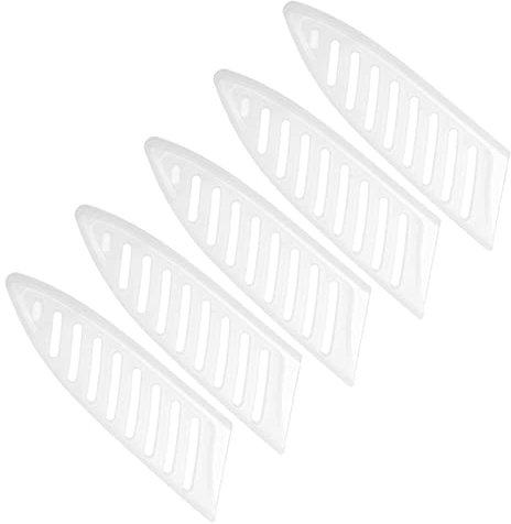 PATIKIL PP Safety Knife Cover Sleeves for 3.5 Paring Knife, 5 Pack Knives Edge Guard Blade Protector Universal Knife Sheath for Kitchen, White