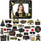 Black Gold 18th Brithday Party Decorations Girls Boys,Giant Inflatable Selfie Frame 18th Birthday Photo Booth Frame with 32pcs 18th Birthday Photo Booth Props for Girl Boy Him Her 18th Birthday Gifts