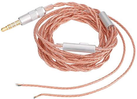 Cyrank 3.5mm Headphone Sound Cable, 3.9 Feet DIY Replacement Earphone Repair Cable with Mic Audio Cable for Speaker and Headphone Cable Repair