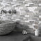 BeNice 3D Brick Tile Stickers Peel and Stick Wall Tiles Stone Effect Textured,Self-Adhesive Mosaic Subway Tiles Waterproof(Rustic Grey,10sheets)