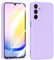 MIKULLE Cover in Silicone per Samsung Galaxy A25 5G con 2 Pellicola Vetro Temperato, Custodia Morbido Silicone Ultra Sottile Liquida TPU Antiurto AntiGraffio Case - Viola