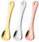 3Pcs Metal Makeup Spatula Mini Skin Care Spoons Reusable Massage Scoop Face Cosmetic Applicator Beauty Cosmetic Tool for Cream Lotions Moisturizers Mixing and Sampling