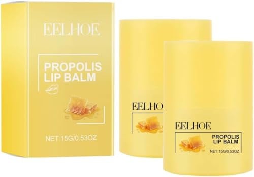 Propolis Lip Cerin, Honey Bee Lip Butter, Honey Bee Lip Butter, Hydrating Overnight Lip Balm & Mask, 12 Hours Long-lasting Moisture, Gentle Exfoliation, For Daily Use