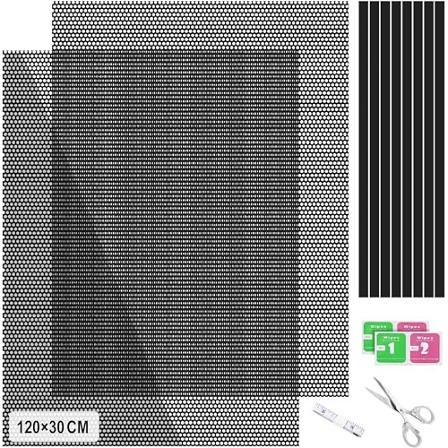 GAMSURFING 1200x300mm DIY PC Case Dust Mesh Filter - [2 Pack] PVC Magnetic Dustproof Covers with 1.2mm/0.03 Inch Holes for Computer Case, Cooler Fan, Air Vents, Chassis & Speaker and More
