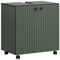 trendteam smart living - PureBliss - Armario para Debajo del Lavabo con Ruedas - Verde - Lavabo con Estante - 60 x 64 x 42 cm - Armario de baño con Aspecto de Ranuras - Tiradores de Metal Nobles
