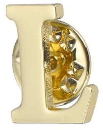 PATIKIL Brief Anstecknadeln, Anfangsbuchstabe Buchstabe L Kragen Anstecknadeln Buchstabe Broschen Anstecknadeln für Frauen Männer Hemd Kleid Anzüge Mantel Kragen, Goldton, Buchstabe L