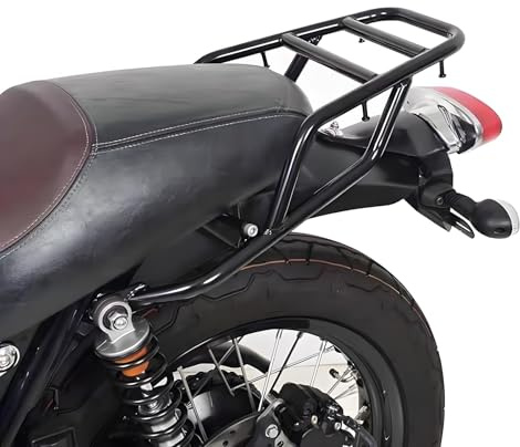 Porte-bagages arrière de moto en acier au carbone compatible avec Kawasaki W400 W650 W800 2011-2022, capacité de charge de 14,9 kg, support topcase pour porte-moto avec filet à bagages