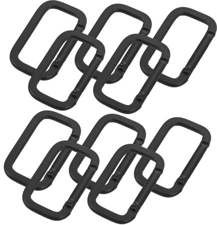 VOSAREA 10Stücke Multifunktionale Karabiner Schnalle Eckige Rucksackschnalle für Outdoor Aktivitäten Camping DIY Projekte und Gepäckzubehör