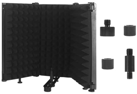 Fangxuee Microphone Isolation Shield Foldable Mic Shield with Triple Sound Insulation M3 Metal