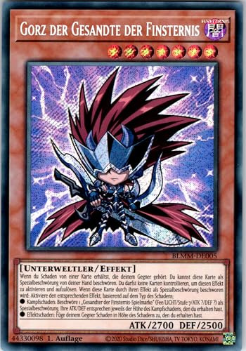 Gorz der Gesandte der Finsternis - BLMM-DE005 - Secret Rare - 1. Auflage - Deutsch - Yugioh - Battles of Legend: Monster Mayhem - mit RC-Fieldcenter