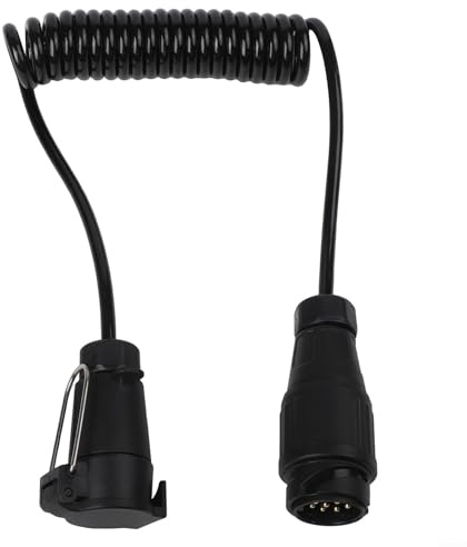 Anhänger-Anschlusskabel, 12 V, 13-polig auf 7-polig, mit Federdraht-Design, 3 Meter Verlängerung für verbesserte Anhänger-Fahrzeug-Schnittstelle