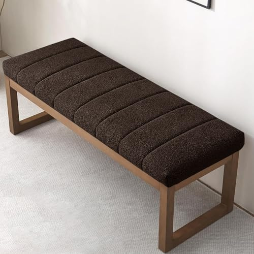 WLXFF Waschbar Abnehmbarem Gartenbankauflage rutschfeste Bankpolster Schaukel Sitzkissen, rutschfeste Bankkissen Bankauflage, Waschbare Sitzpolster Sitzauflage Bank,Caramel,140x35cm