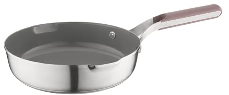 Berghoff Home Edelstahl Antihaft Pfanne 24cm - ohne PFAS - Universalpfanne für alle Herdarten - Pfanne mit Antihaftbeschichtung - Bratpfanne