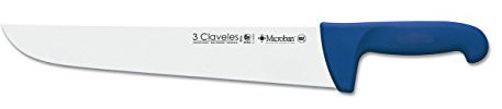 3 Claveles Cuchillo Carnicero Proflex, Acero Inoxidable, Azul, 30 cm-12