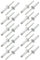sourcing map 20 remaches ciegos de extremo abierto de aluminio/acero de 6 mm x 25 mm