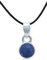 mantraroma Kettenanhänger 925 Silber Lapis Lazuli blauer Stein Edelstein Kettenanhänger Damen Sterling Silber Halskette Anhänger Geschenk (MAH-097-06)