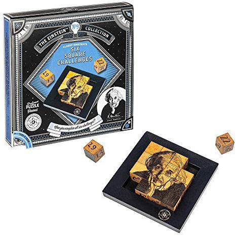 Professor PUZZLE EIN0582US Puzzle mit 6 mentalen Herausforderungen aus der Einstein-Kollektion – Six Square Challenges – Entwickeln Sie Ihre Fähigkeiten zur Problemlösung, bunt