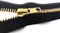 YKK RGC-56 Nicht teilbarer Reißverschluss aus Metall in Gold mit Zipper Schwarz 20 cm