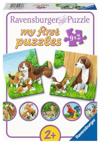 Ravensburger Kinderpuzzle - 05072 Tierfamilien auf dem Bauernhof - My First Puzzle mit 9x2 Teilen - Puzzle für Kinder ab 2 Jahren