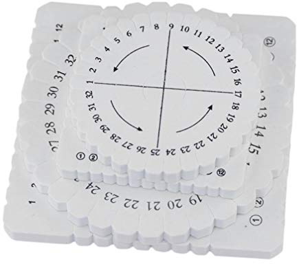 Artibetter 4 Stück Runde Quadratische Kumihimo-Scheiben Perlenschnur Scheiben Armband Halskette Geflochtenes Webbrett für DIY Handwerk Schmuckherstellung Lieferungen