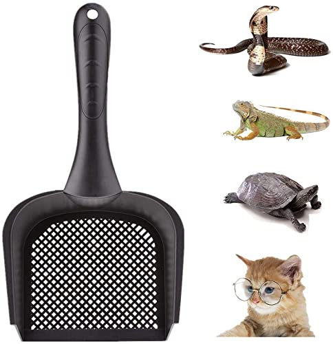Sunnysam 1 Stück Katzenstreuschaufel Katzenschaufel,Reptiliensand Fein Sifter Reptil, Terrarium Reiniger Netz Schaufel