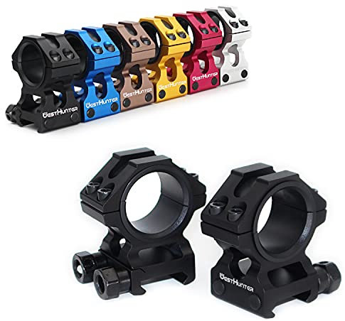 WestHunter Optics Picatinny Scope Rings, 1 Inch 30 mm Tactical Precision Scope Mount | 29 mm Center Height, Black