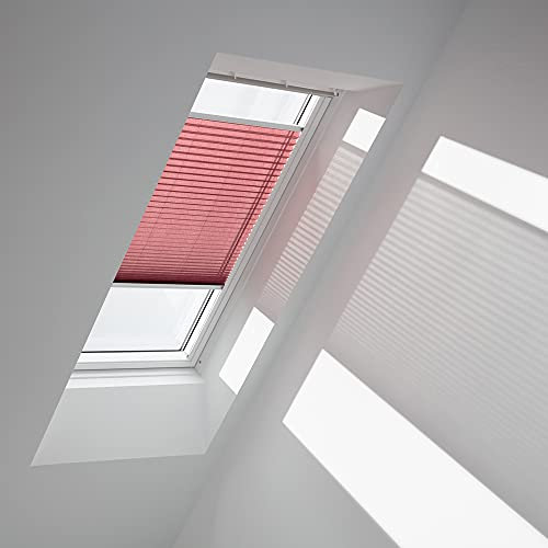 VELUX Original Plissee (FHL), Weisse Seitenschienen, SK06, Weinrot/FHL SK06 1279SWL