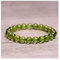 ZTBH Meteorit Natürliche Steine ​​grün Peridot Armband Olivin kristall Quarz runde Perle, Armband heilende Energie Geschenk für männer Frauen Kristall (Gem Color : 8mm Beads)