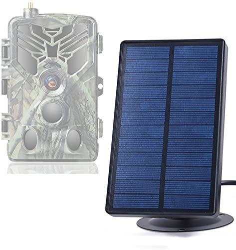scosao Panneau Solaire pour Caméra de Chasse DC 6V / 2400mAh Imperméable Portable Externe Chargeur Solaire pour Trail Camera et Camera Chasseur