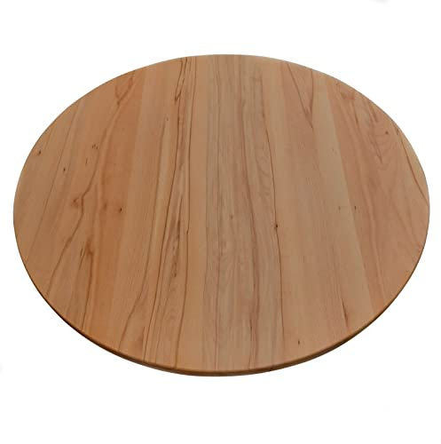 Holz-Projekt-Summer Tischplatte Kernbuche massiv rund Holztischplatte für Stehtisch Bistrotisch (Oberfläche geölt mit Hartwachsöl, Durchm.: 90cm)