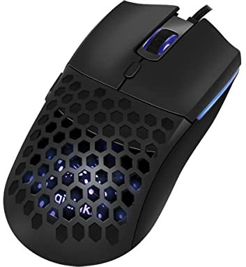 LogiLink ID0208 - USB Gaming Maus mit DPI-Taste (800/1600/3200/6400 DPI) und Beleuchtung mit 7X RGB Farben, Win 7/8/10/11, Mac OS und Chrome OS, Schwarz