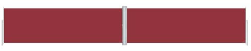 vidaXL Toldo Lateral Retráctil Jardín Separador Terraza Balcón Patio Exterior Pantalla Privacidad Solar Viento Enrollable Rojo 160x1000 cm