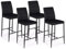 IDMarket - Lot de 4 tabourets Romane en PVC Noir Design Contemporain chaises de Bar rembourrées