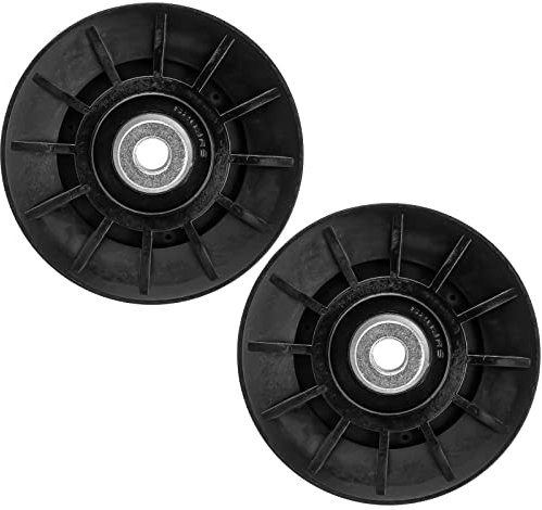 V-Idler Pulley for Craftsman Mower Drive V-Groove Idler Pulley for Husqvarna Craftsman AYP YT3000 YET4000 4500 GT6000 YTH21K46 Lawn Mower with 42 54 Deck, Replace 532194326 2 Pack