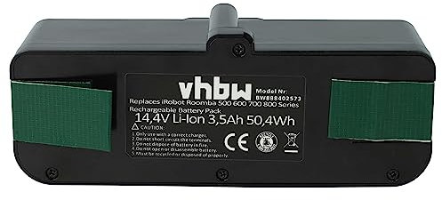 vhbw 1x Batterie Compatible avec iRobot Roomba 640, 671, 665, 675, 652, 681, 685, 677, 614, 680, 670, 676, 615 aspirateur (3500mAh, 14,4V, Li-ION)