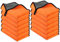 URAQT Panni Auto Microfibra, 12 Pezzi 400 GSM Panno in Microfibra Superfine, 60cm * 40cm Panno Asciugatura Auto Microfibras per Cura Autos Moto Casa Parabrezza e Finestrini dell'Autos (Arancio grigio)