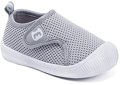 BMCiTYBM Baby Shoes Infant Walking Sneakers Unisex Grey Size 12-18 Months